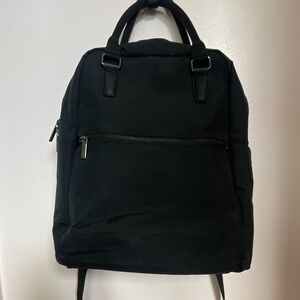 Target Black Solid Zip Backpack w/ Top Handle, Men's Polyester Lined